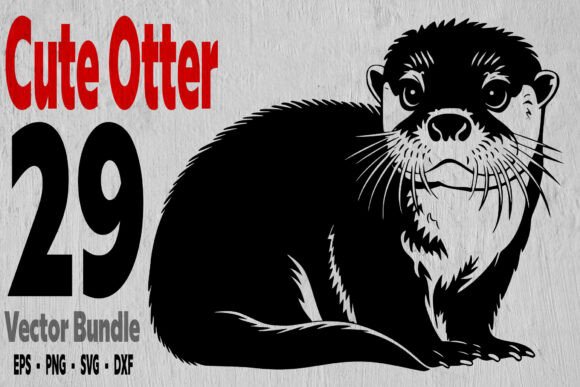 Cute Otter Svg Bundle for Graphics and Crafts