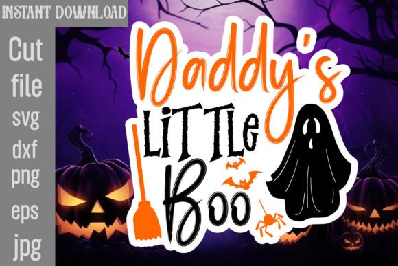 Daddy's Little Boo SVG Cut File for Crafts and Graphics
