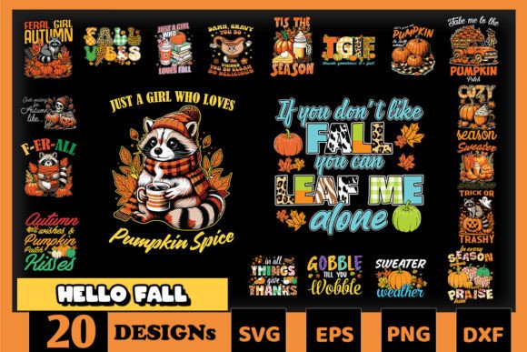Hello Fall SVG Bundle for Crafts and Graphics