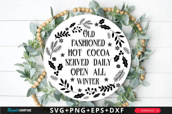 Old Fashioned Sleigh Rides Hot Cocoa Graphics for Crafts